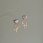 Midnight Deluge Hand-Drilled Pearl Cloud Earrings | Hand-woven Raindrop Jewelry