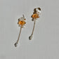 Citrine Baroque Pearl Dangle Earrings Fairycore Gemstone Jewelry