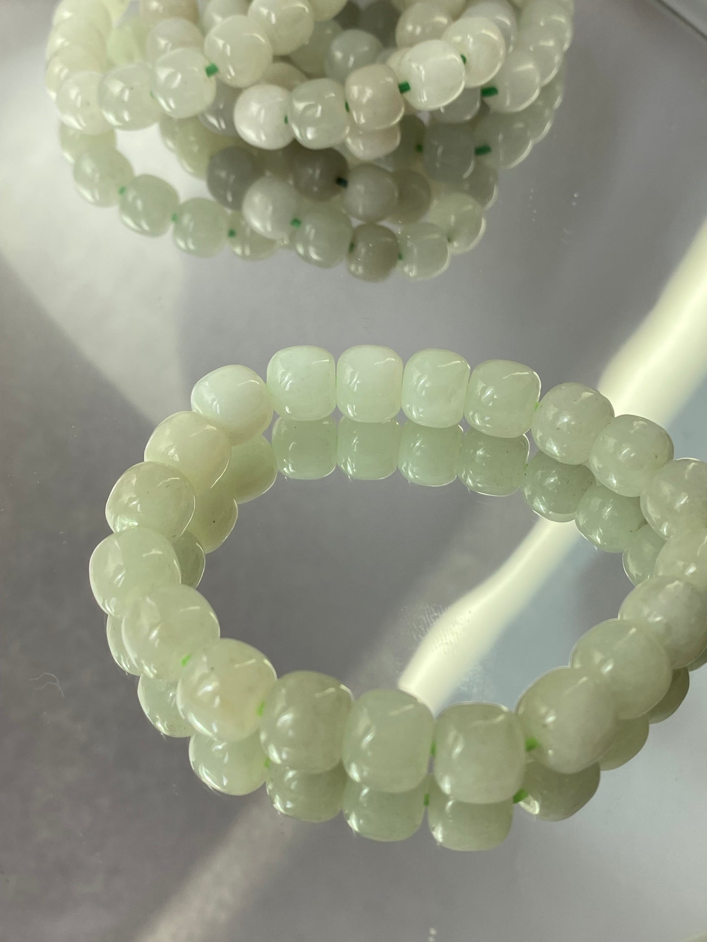 AA  Natural White Jade square bead handmade Bracelet Best lucky Gift for her,gift for Mom,meditation crystal bracelet gift for him