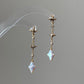 Dainty elegant Dreamworld Baroque cross star Pearl Drop Earring