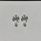Heart Zirconia Bow Pearl Earrings Vintage Coquette Jewelry