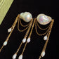Ardelle Baroque Pearl Draped Chain Earrings