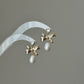 Heart Zirconia Bow Pearl Earrings Vintage Coquette Jewelry
