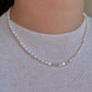Elegant Keshi Pearl Necklace, 3mm+ Freshwater Pearls with Sterling Silver Necklace Dainty Minimalist  Layering Necklace, Gift for Her