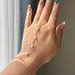 ÉTHERA Barely There Pearl Hand Chain  Custom Bridal Hand Jewelry