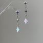 Dainty elegant Dreamworld Baroque cross star Pearl Drop Earring