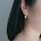 Double Pearl Drop Earrings
