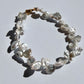 Blue Blood Petal Baroque Pearl Bracelet | Custom Length