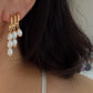 TRINITY DROP | Faux Triple Piercing Pearl Earrings