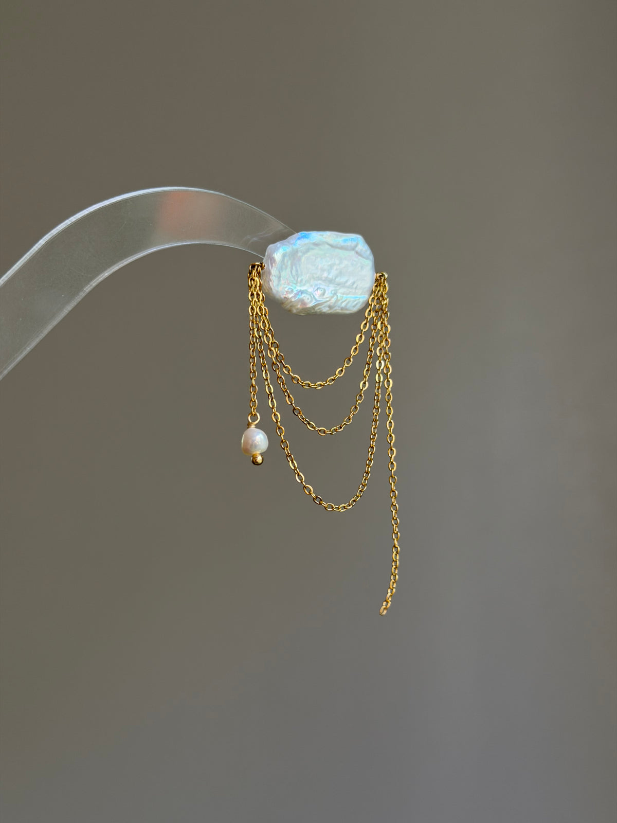 Aurelia Draped Pearl Brooch