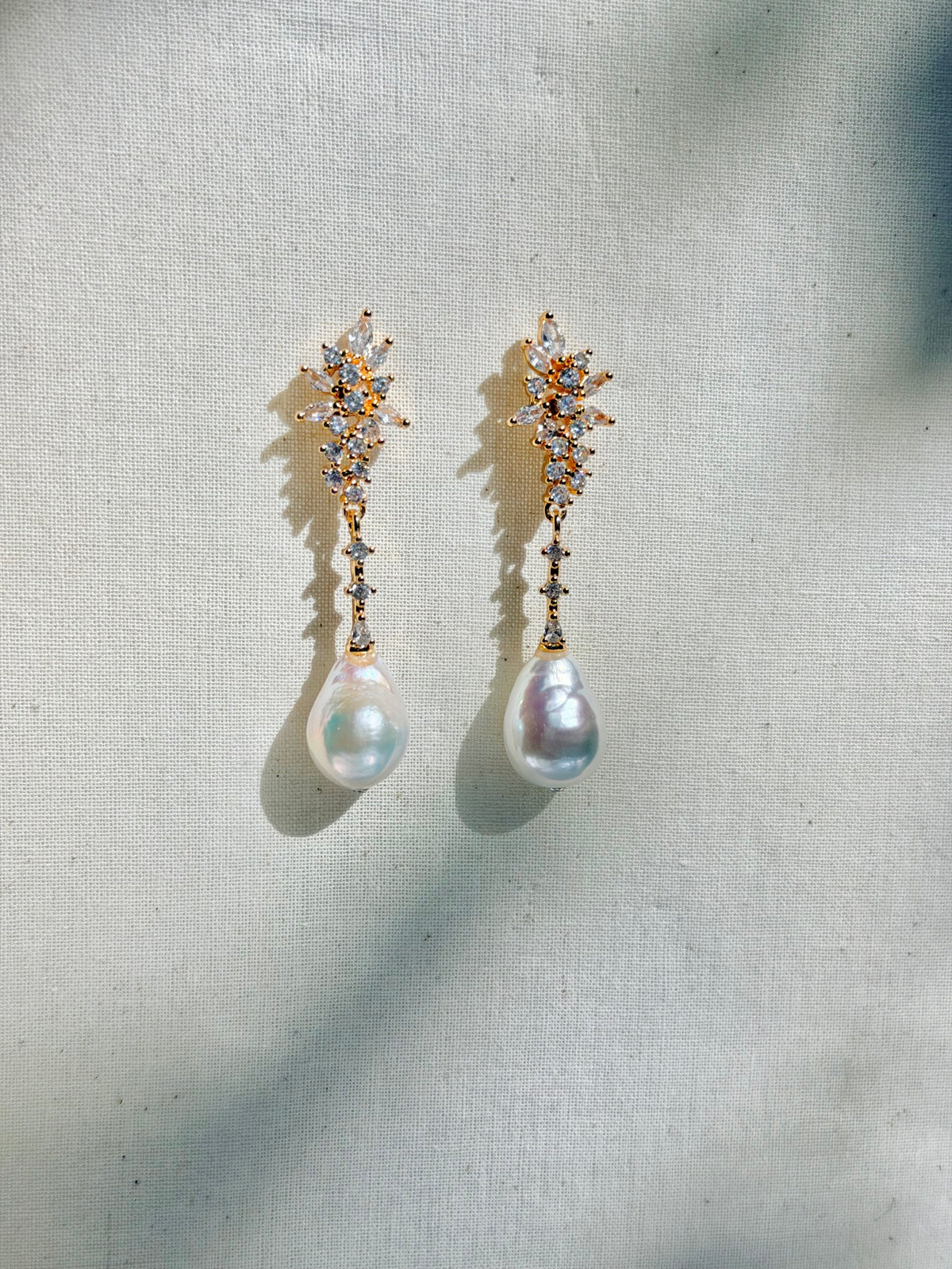 Aurora Sparkle Baroque Pearl Earrings