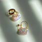 Baroque Pearl Mini Shoulder Bag Earrings  Gold Plated Hoop Purse Dangle Handmade Unique Luster Pearl Statement Jewelry Birthday Gift for Her