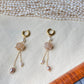 Lily of the Valley Earrings Flower Agate  Pearl Dangle Earrings Elegant Handmade Drop Earrings Bridesmaid Gift for Her Dainty tissue earring