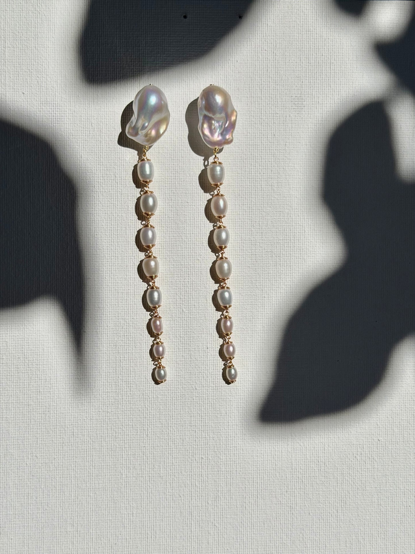 Graduated Baroque Pearl Cascade Earrings – AZALEA