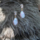 Elegant Rainbow luster Candy Bean Baroque Pearl Dangle Earrings  Gold Zircon Dainty Drop Earring gift for her sparkling Wedding Earring