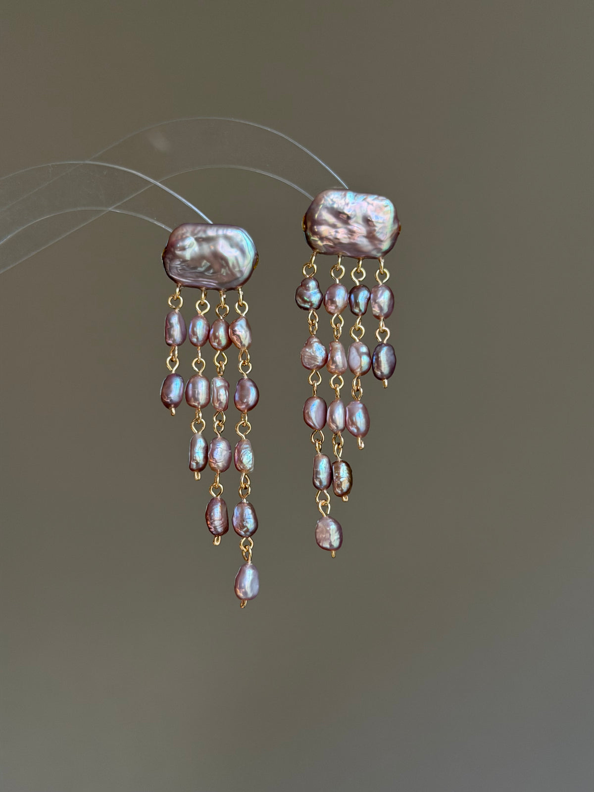 Sappho Drop | Baroque Pearl Chandelier Earrings