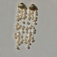 Ocean Breeze 14K Gold filled Shell baroque Keshi pearl tassel long Earring