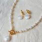 Handmade Baroque Pearl Pendant Necklace with Toggle Clasp for Women