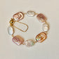 Baroque Pearl Bracelet Gold Magnetic Clasp Safety Chain Jewelry
