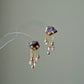 Midnight Deluge Hand-Drilled Pearl Cloud Earrings | Hand-woven Raindrop Jewelry