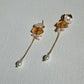 Citrine Baroque Pearl Dangle Earrings Fairycore Gemstone Jewelry