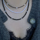 Minimalist Baroque Pearl super sparkling Dainty Black and white Modern Layering Chocker Necklace  gift for her gift to them