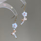 Bellies fairy Baroque Pearl Daisy Earrings Spring love dangle earring unique crush love earring dating jewelry friendship earring