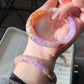 Natural Auralite Agate Bangle Bracelet | Energy Healing Crystal Bracelet- Elegant Gradient gemstone gift for her multi-color bangle