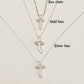 Natural Baroque Cross Pearl Pendant Necklace Elegant Gold Jewelry