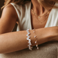 Blue Blood Petal Baroque Pearl Bracelet | Custom Length