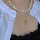 First Impression  Minimalist Freshwater Pearl Dainty Necklace Baroque Pearl Layering Necklace Bridesmaid Gift Birthday Gift for Her