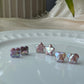 Whispers of Dream Natural baroque star,butterfly,lucky clover,heart sterling silver stud earring