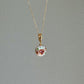 Baroque Pearl Heart Pendant Necklace Fairycore Coquette Jewelry
