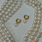 White Baroque Pearl Hoop Earrings Simple Elegant Drop Jewelry