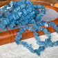 Ocean Blue Natural Aquamarine  Raw nuggets handmade bracelet natural gemstone bracelet birthday stone gift for her Calm & Positive Energy