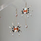 Limited edition Halloween Statement  Freshwater Pearl Spider Earrings Handmade Baroque Pearl Spider Dangle Gothic Asymmetrical Earrings