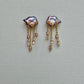 Midnight Deluge Hand-Drilled Pearl Cloud Earrings | Hand-woven Raindrop Jewelry
