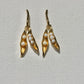 Botanical Pearl Pea Pod Earrings Garden Inspired Jewelry for Her