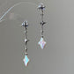 Baroque Cross Pearl Drop Earrings Gold Silver Star Dangle Studs