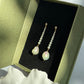 Moonlit Pearl Cascade — Statement Baroque Pearl & Zircon Drop Earrings