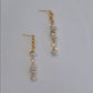 Petal Pearl Statement Earrings – Asymmetrical Baroque Design