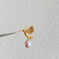 Soaring Bird  Lavender  Pink Pearl Stud Statement Earrings Dainty Everyday Elegance  Romantic Weddings Jewelry Bridesmaid Gift for her