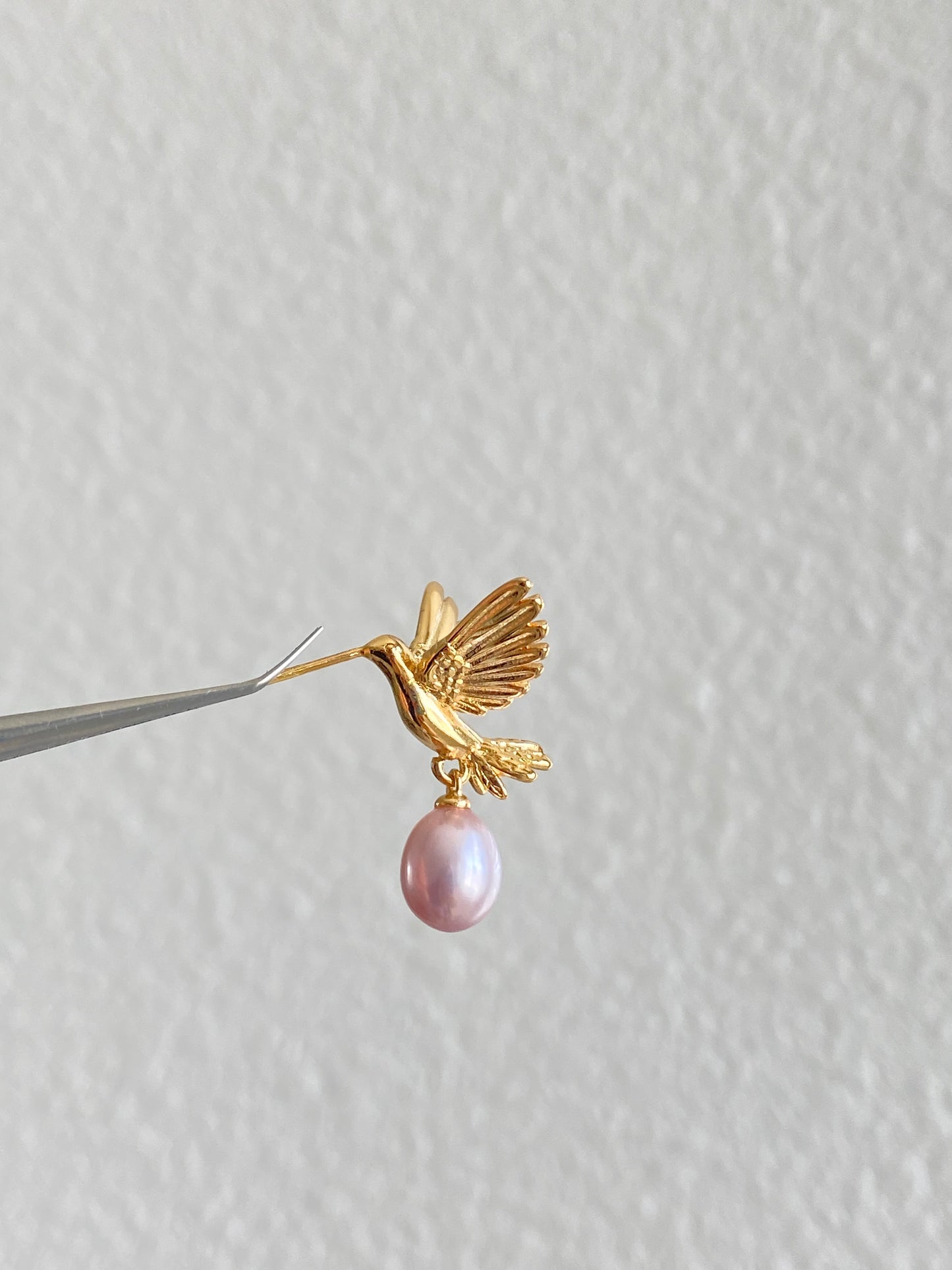 Soaring Bird  Lavender  Pink Pearl Stud Statement Earrings Dainty Everyday Elegance  Romantic Weddings Jewelry Bridesmaid Gift for her