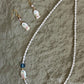 Handmade Baroque Fish Pearl Bead Chocker Necklace  Freshwater Pearl and Aquamarine Ocean Blue Necklace Bridesmaid Gift for Her birthday gift