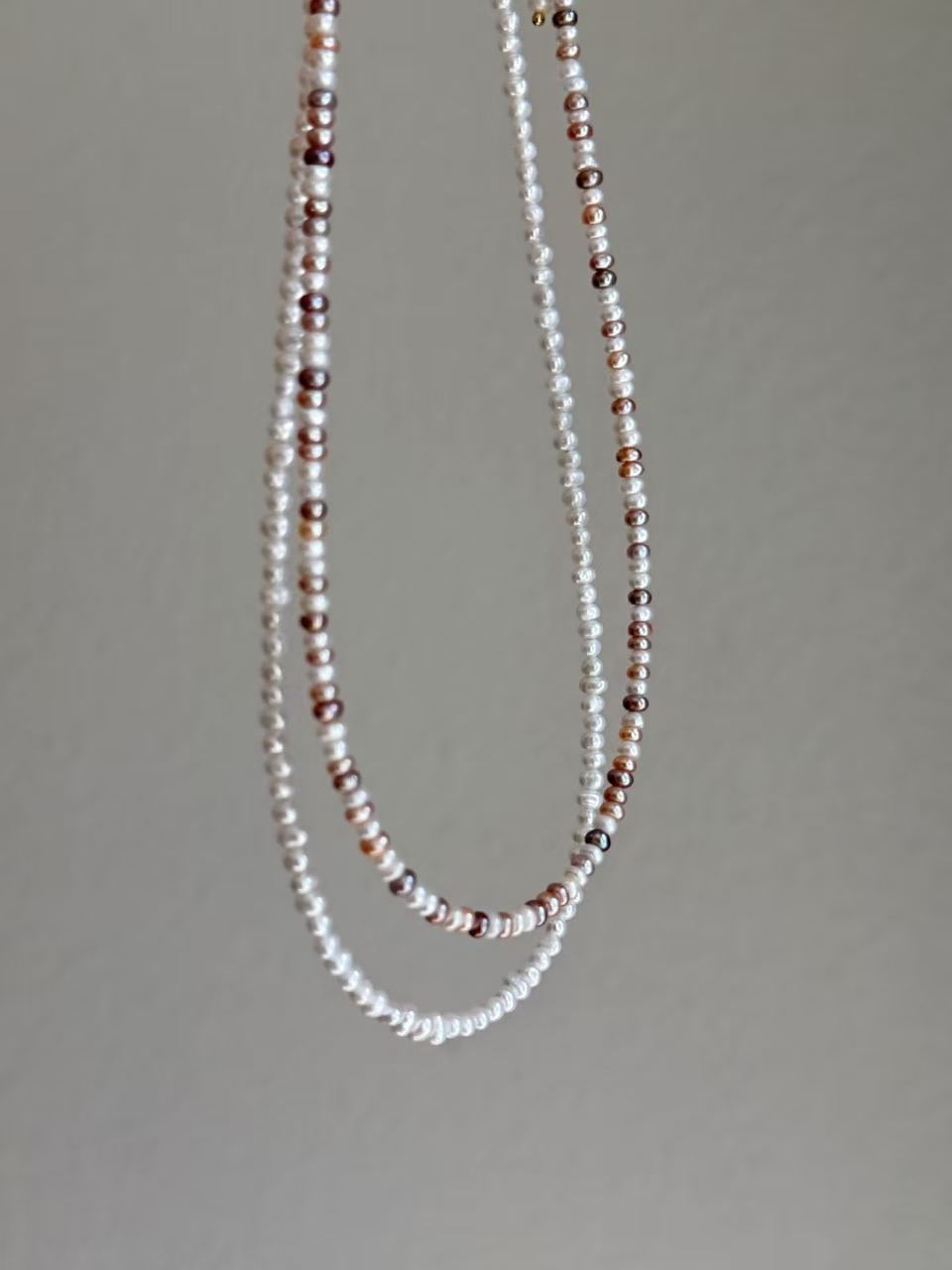 High Luster Multi Color White Baroque Pearl Choker Necklace