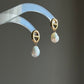 Maya Anchor Link Baroque Pearl Earrings