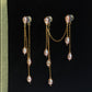 Double Piercing Bridal Pearl Earrings | ÉLANE