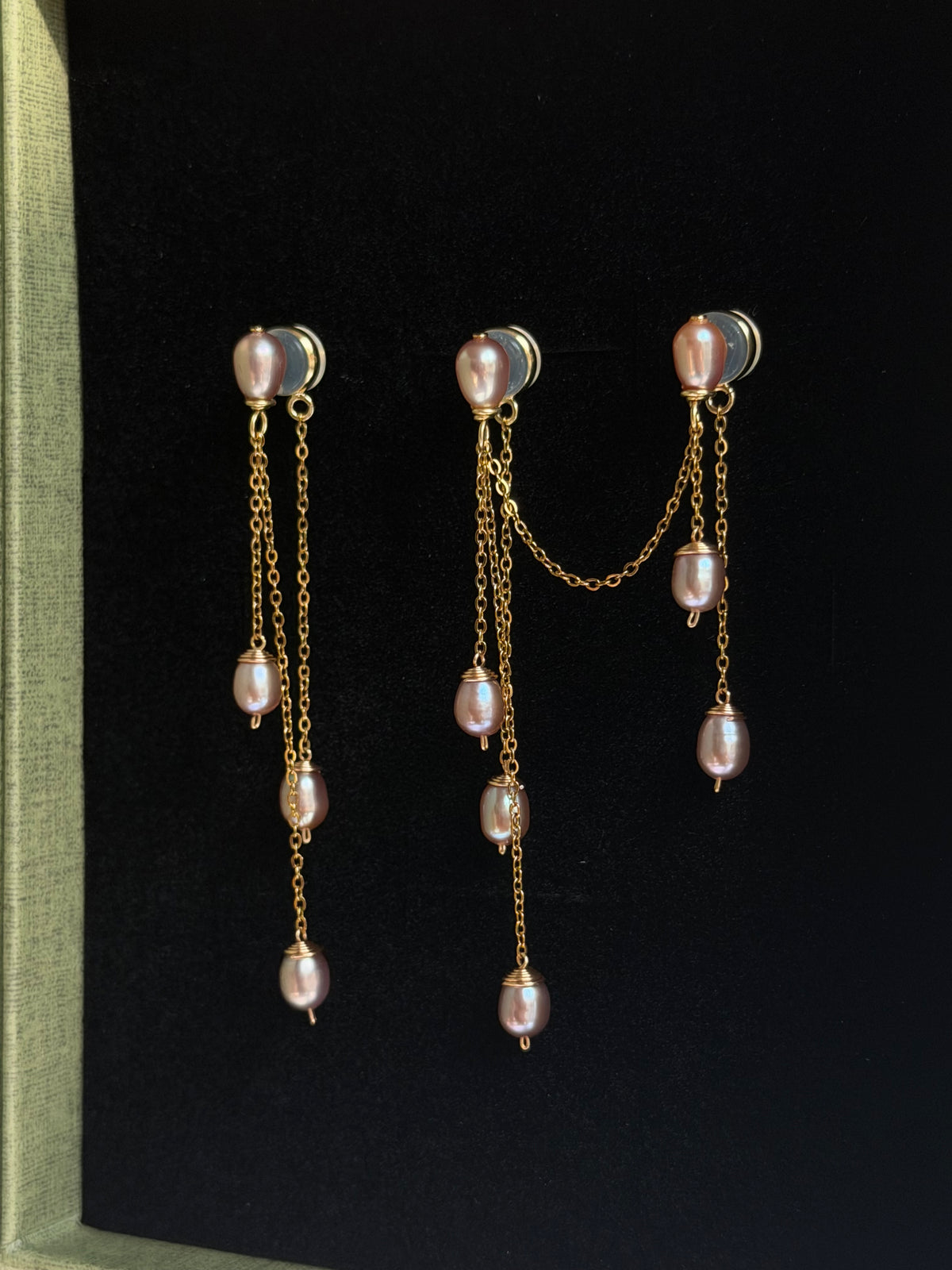 Double Piercing Bridal Pearl Earrings | ÉLANE