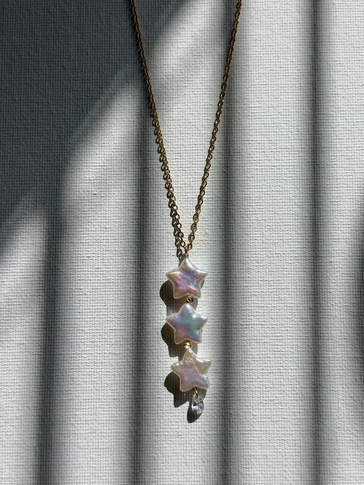 Baroque Star Pearl Necklace Celestial Dainty Choker Jewelry