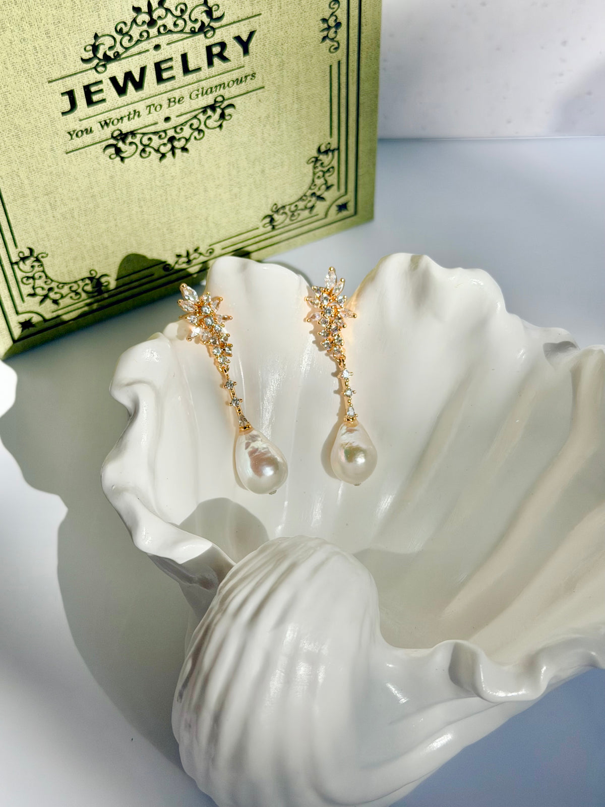 Aurora Sparkle Baroque Pearl Earrings